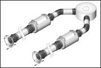 Small Block using Twin 8" In-Line Super Flow Filters